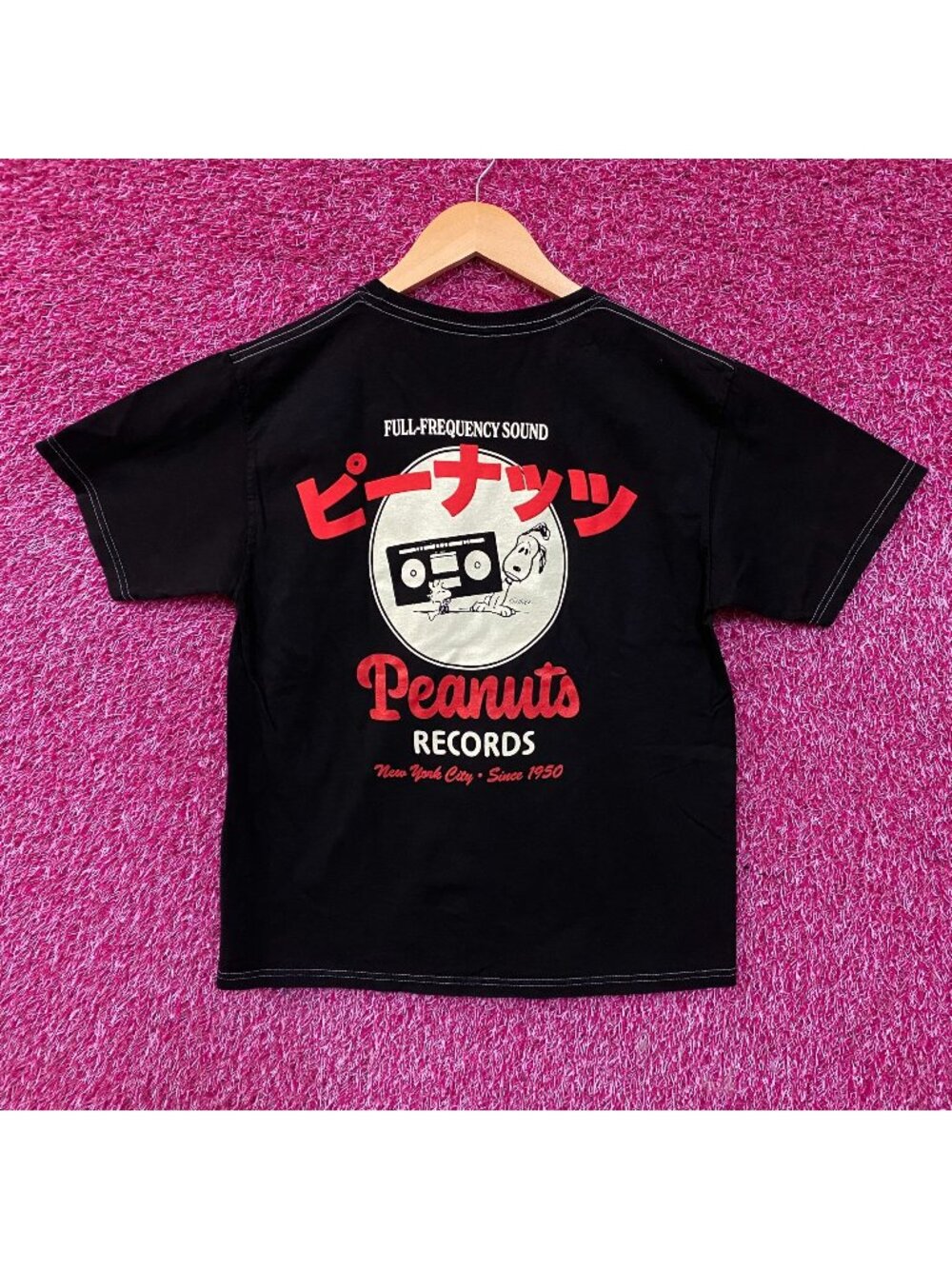 Peanuts Records Full-Frequency Sound Graphic T-Shirt Large